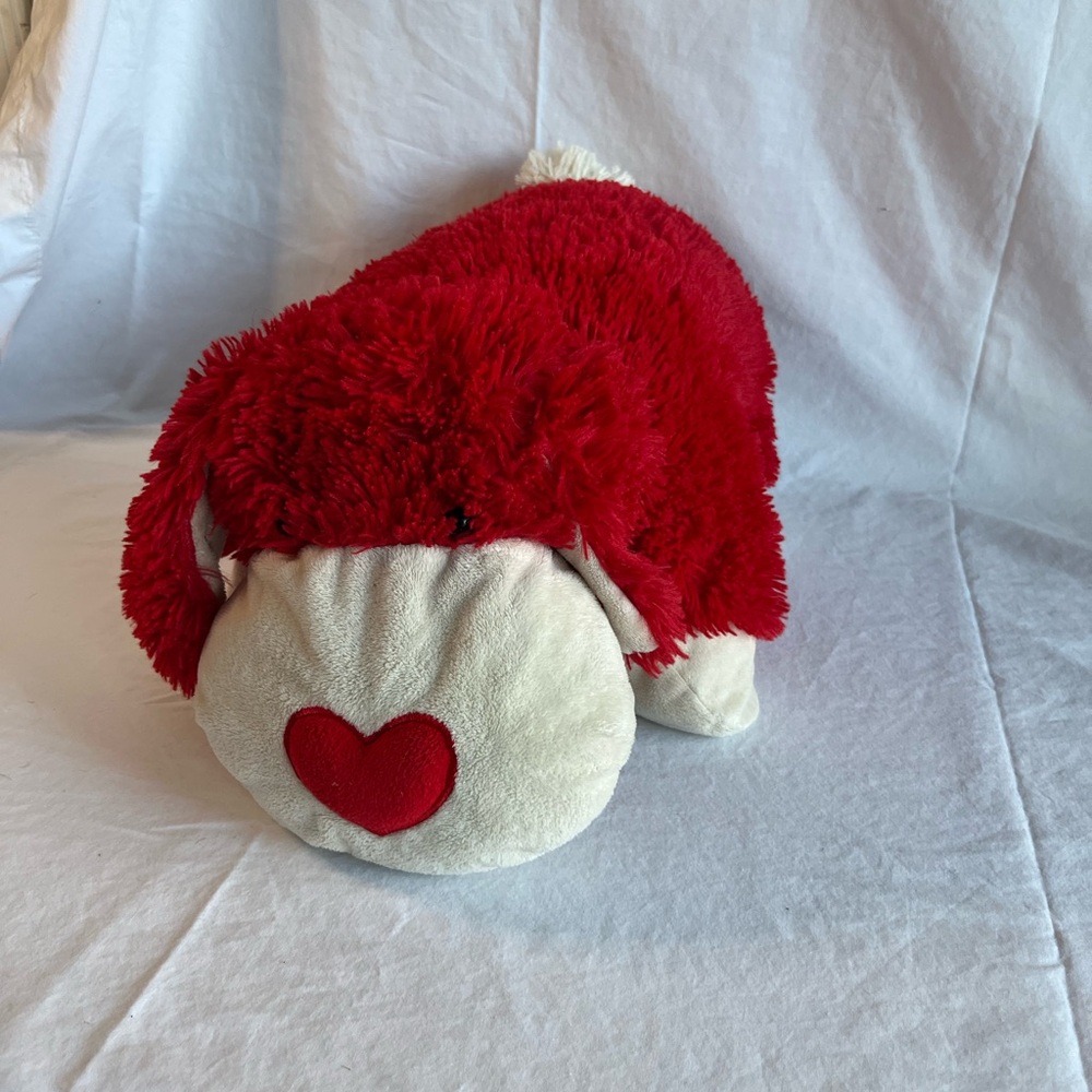 Pillow Pets‎ Valentine Red Plush
Fluffy Puppy Dog With Heart Nose 2010